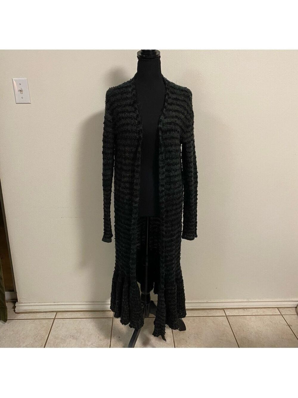 Free People Cardigan Womens Medium Balsam Smile Like You Mean It Stripe Duster